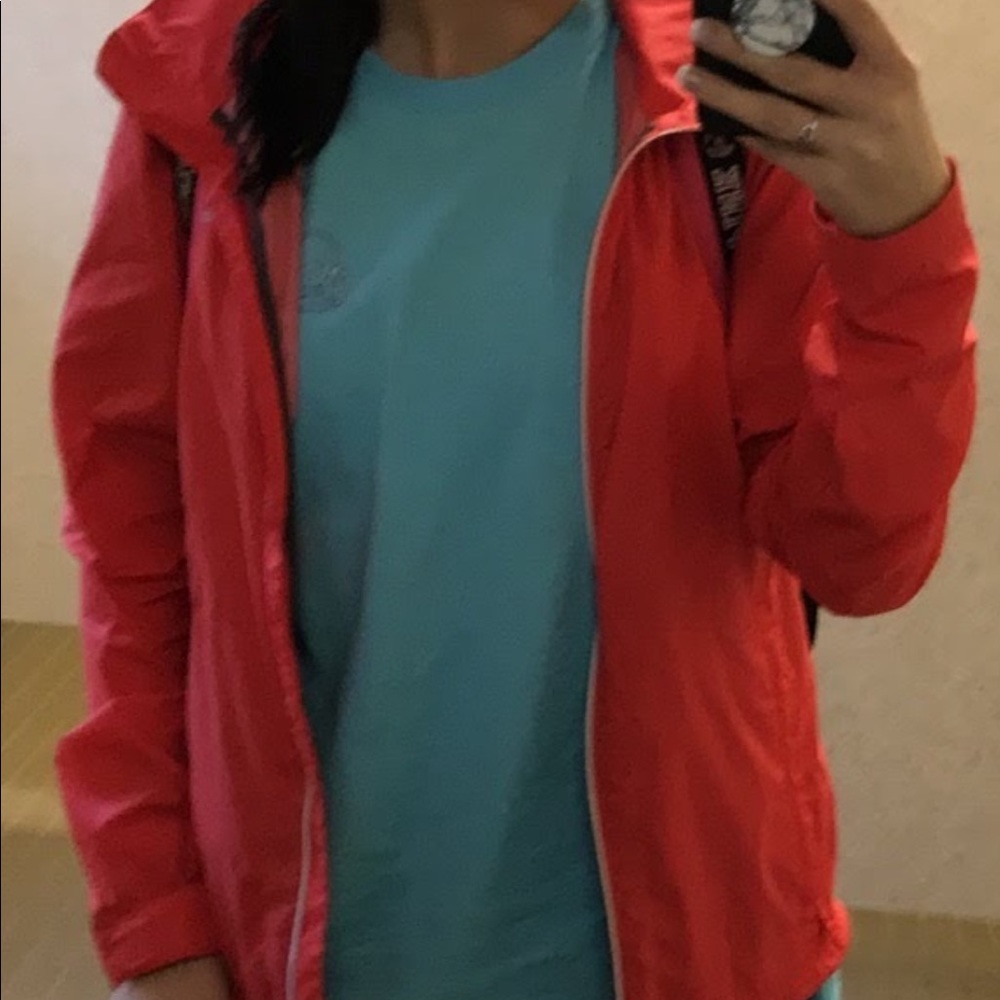 Pink Columbia zip up rain jacket!